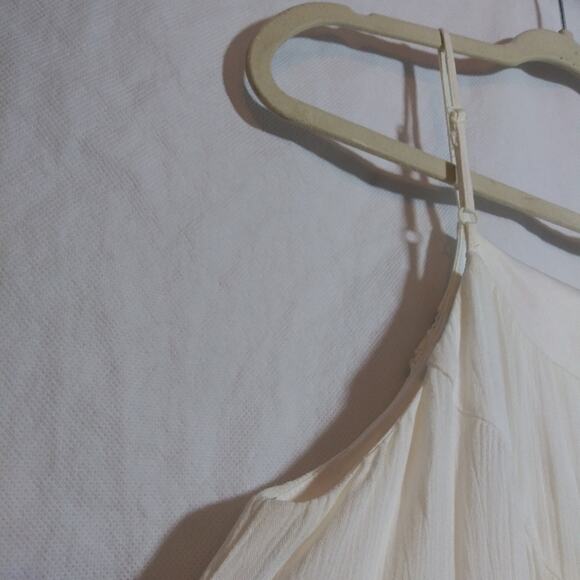 Francesca’s JUN & IVY Cream Retro Boho Floral Embroidered Tank Summer Dress Sz S - Picture 5 of 7